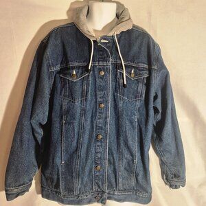 Ten West Lined Denim hooded jacket in size XXL